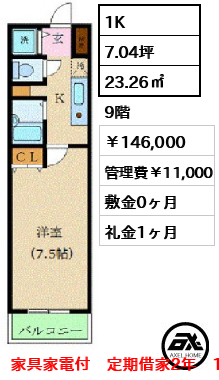 カスタリア新宿 146,000円