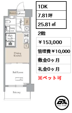 グランカーサ四谷 153,000円