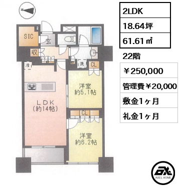 ザ・湾岸タワーレックスガーデン 250,000円