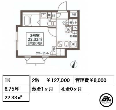 コンポジット新宿 127,000円